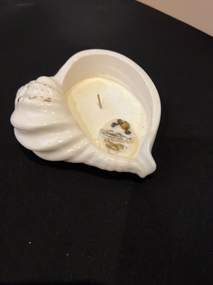 Ceramic shell decorative candle