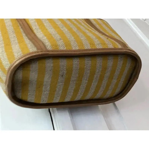 Balzac Paris shoulder bag new, yellow and beige stripes, raffia