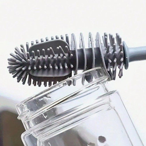 Silicone cleaning brush with long handle new