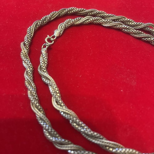 Silver 925 Vintage Solid Necklace used, 70 cm, 40 grams