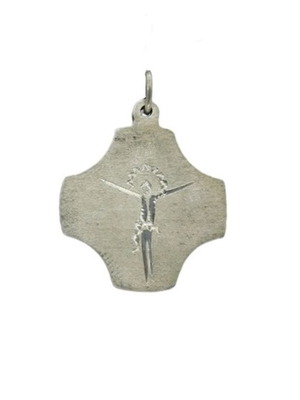 Σταυρός ασημένιος 925 καινούργιος, πλάκα εσταυρωμένος 2.5x3cm