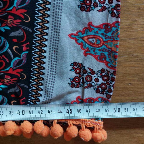 Sleeveless blouse with paisley pattern like new, M/L, multicolor orange