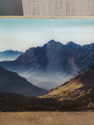Plexiglass painting with mountain landscape new