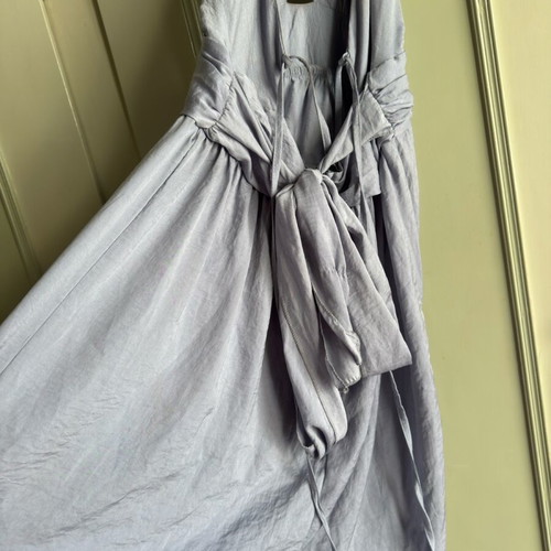 Maxi dress with leg slit like new, turquoise and silver