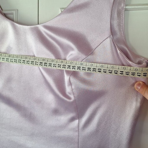 Satin dress pink lilac like new, size L