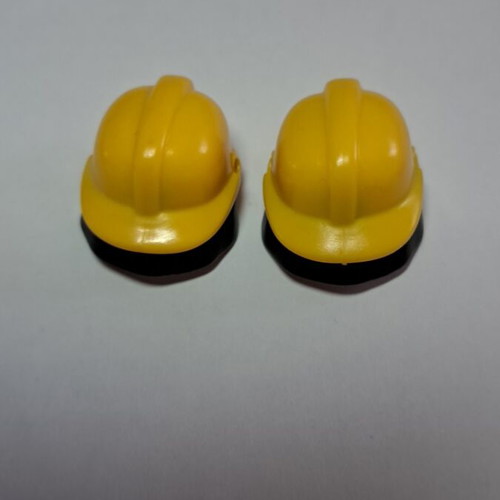 Playmobil yellow helmets set of 2 like new