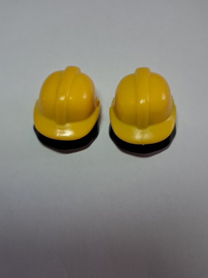 Playmobil yellow helmets set of 2 like new