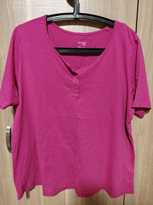 Marks & Spencer plus size blouses, pack of 2, pink and turquoise
