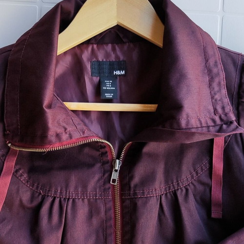 H&M Spring Autumn Jacket S/M like new, dark burgundy
