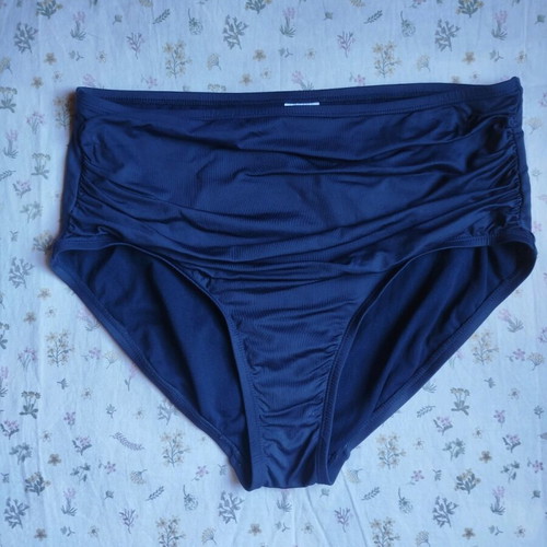 High Waist Swimsuit Bottom Navy Blue Like New, Size L