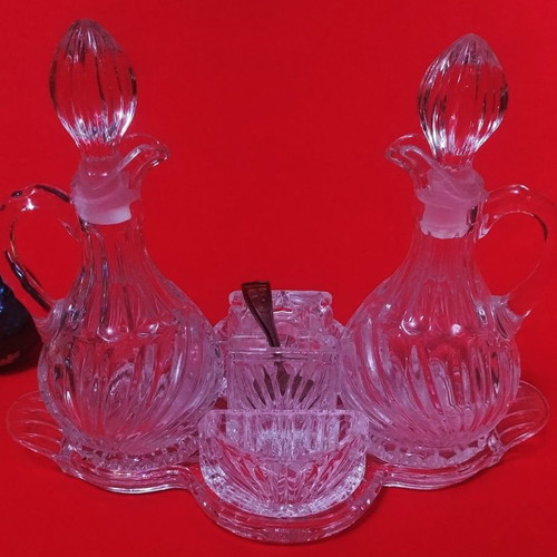 Spice set new 10 pieces, German vintage crystal
