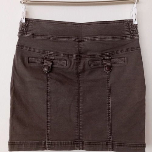 Brown cargo mini skirt size M like new with handmade necklace gift