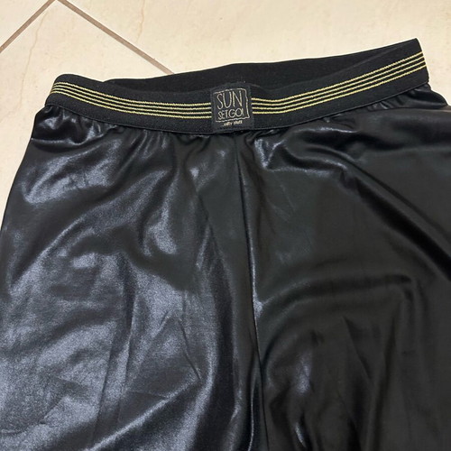 SunsetGo black leggings small like new with leather effect
