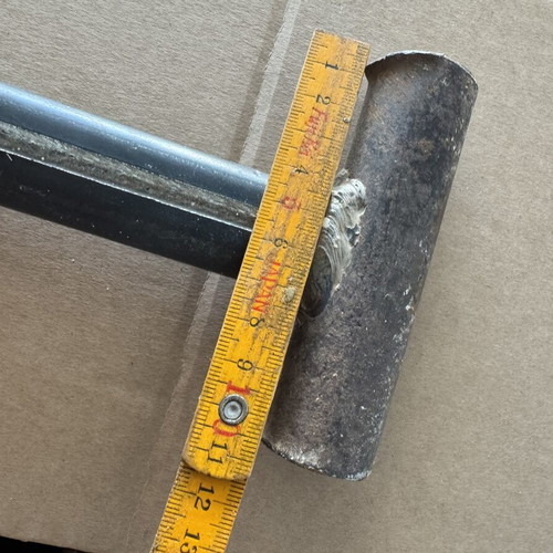 Old handmade iron hammer