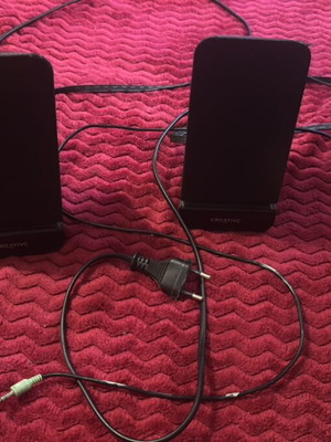 Creative Stereo Speakers 2.0 used with power supply and AUX