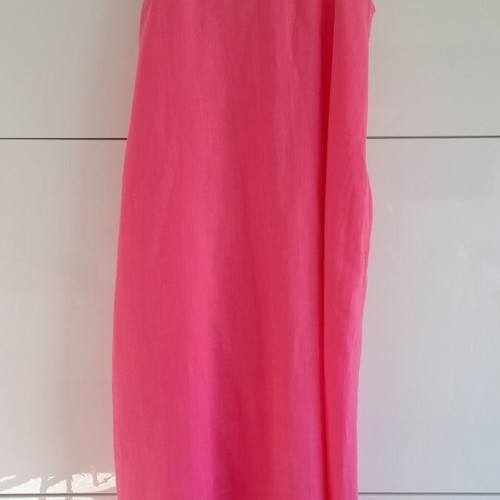 Max&Co fuchsia linen dress with straps like new