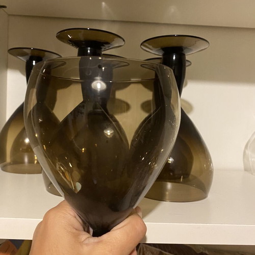 Large water or wine glasses set of 6 like new
