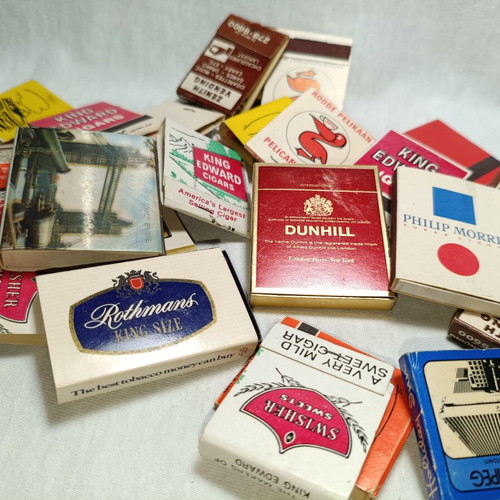 Vintage advertising matchboxes and matchbooklets, pack of 28, like new