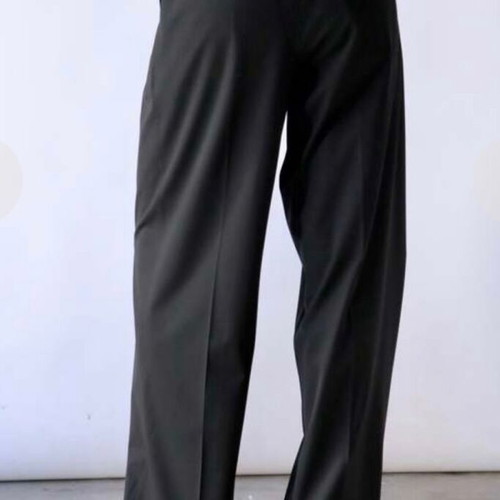 Ganni Drapey Melange Pleat Pants, black, sizes M/L