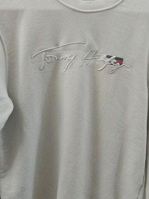 Tommy Hilfiger sweatshirt like new, size XL, white and beige