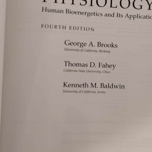 Exercise Physiology book like new, fourth edition