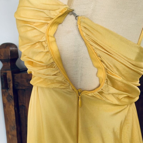 Veloudakis dress new, colorful yellow, size S-M