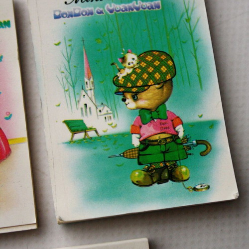 Vintage Don Don & Yuan Yuan memo note books new, pack of 3 from 1980s