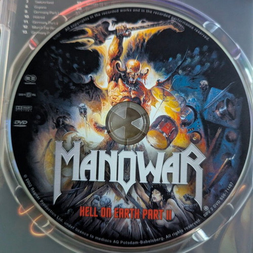 Manowar Hell on Earth Part 2 DVD like new, metal