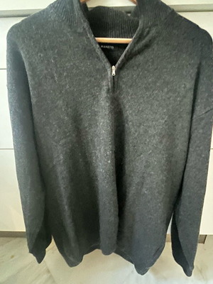 Manetti medium zip sweater used, grey, cashmere and merino