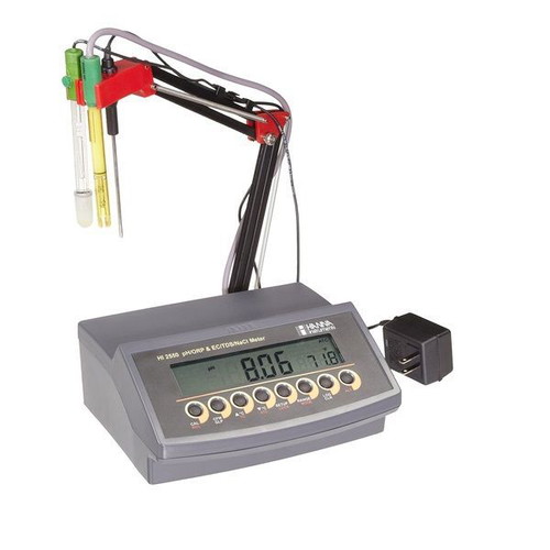 Laboratory pH meter ion meter conductivity meter Hanna HI-2550 used