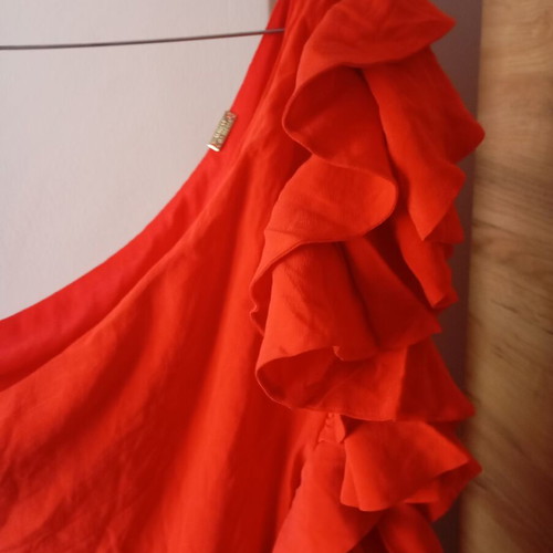 Summer mini silk dress Elisabetta Franchi like new, orange