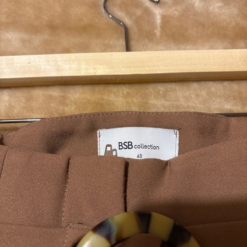 BSB camel pants like new, size S, high-waisted with belt