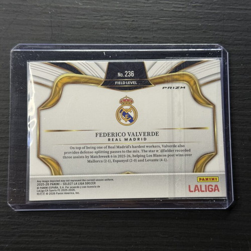 Federico Valverde Panini Select 2025/26 Purple Parallel Card new