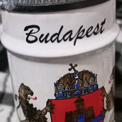 Collectible beer glass 18cm like new with lid