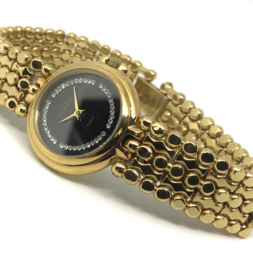 Paris jewelry watch new with crystals and 18k gold plating