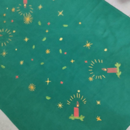 Christmas tablecloth like new with handmade embroidery 125x95 cm