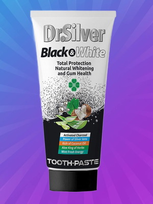 Dr.Silver Black and White toothpaste 75 ml new