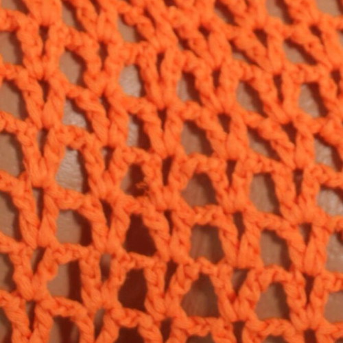Beachwear one-piece orange new with braided pattern and tassels