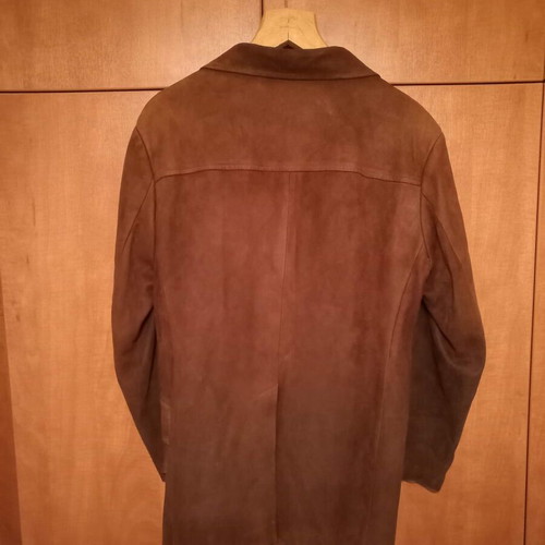 Vintage castor suede jacket used, slim fit, brown, size M