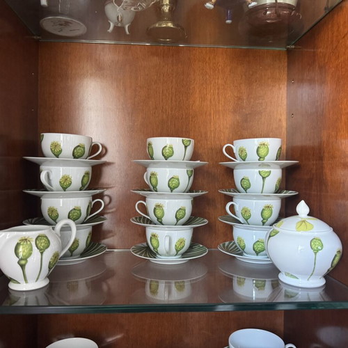 Medard de Noblat Ikebana porcelain coffee and tea set