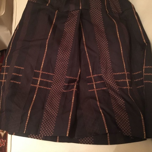 Brown women's fabric set handmade, size L, new, retro