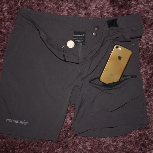 Norrona Bitihorn Lightweight Shorts womens size M like new, gray