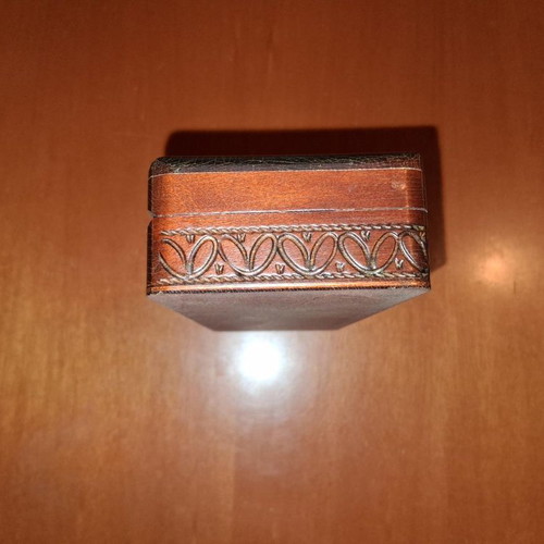 Carved wooden jewelry box new