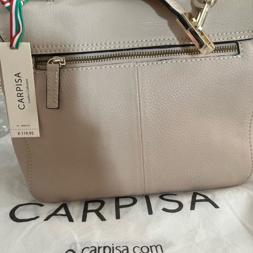 Caprisa leather beige handbag new with gift packaging