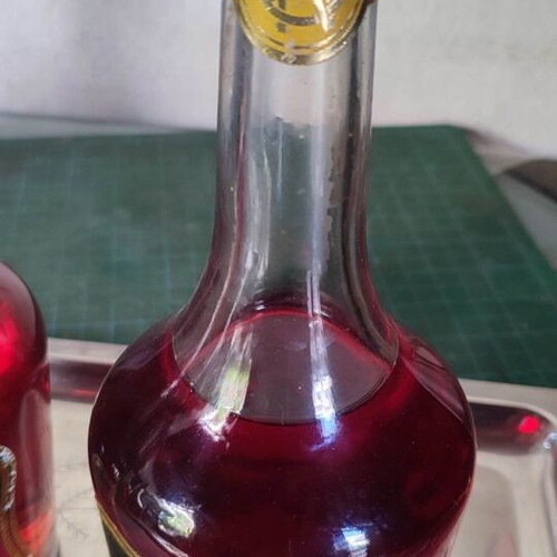 Collectible liqueur bottles set of 2 from 1962 Rhodes distillery new