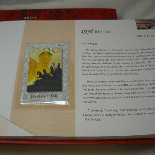 Olympic Games 1896-2004 album new with telephone cards and DVD