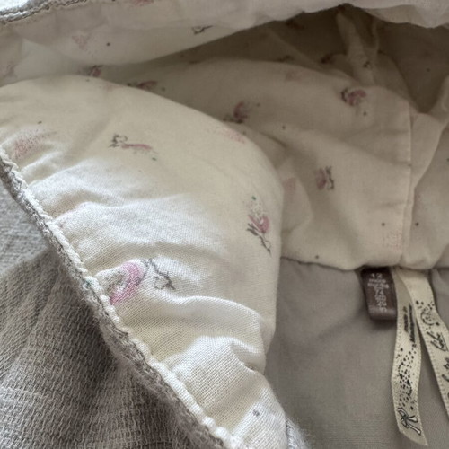 Orchestra baby cotton jacket with hood and unicorn design, grey