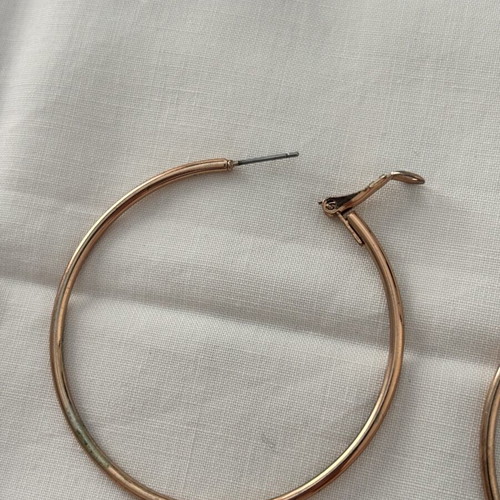 Accessorize rose gold large hoop earrings used