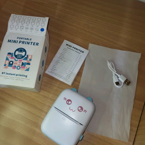 Portable mini printer Bluetooth new, thermal inkless printing