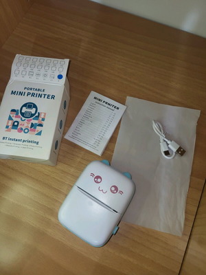Φορητός mini printer Bluetooth καινούργιος, θερμικός χωρίς μελάνι